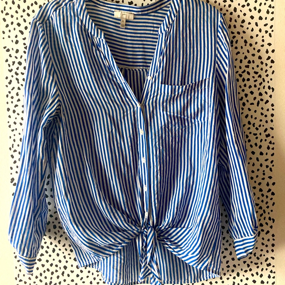 Joie Striped Blouse—XS